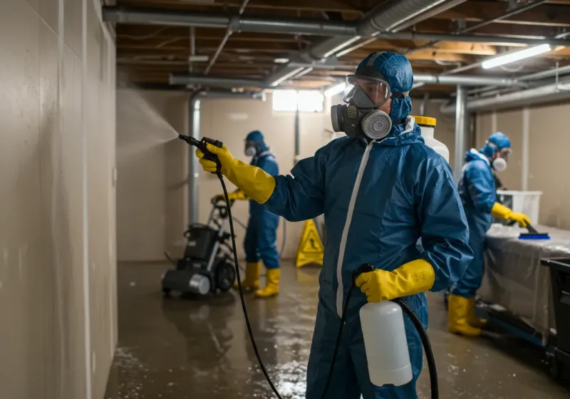 Basement Sanitization and Antimicrobial Treatment process in Oildale, CA